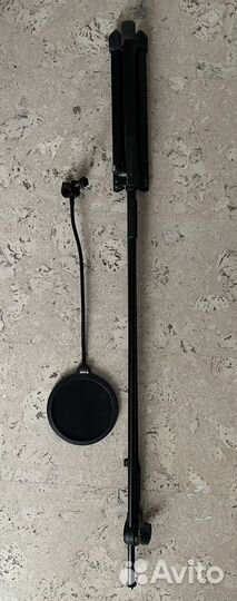 Стойка для микрофона журавль, с поп фильтром