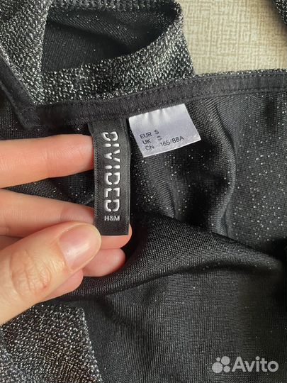 Боди блестящее h&m
