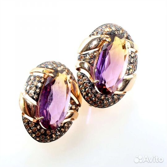 Кольцо 585* аметрин