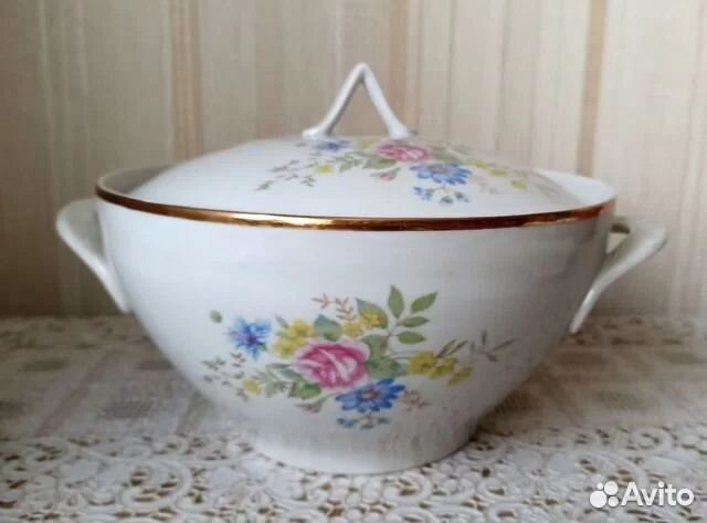 Мейсенский Букет Супница Фарфор Дулево 60-е г СССР