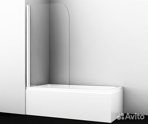 Душевая шторка на ванну WasserKraft Leine 800х1400 35P01-80white