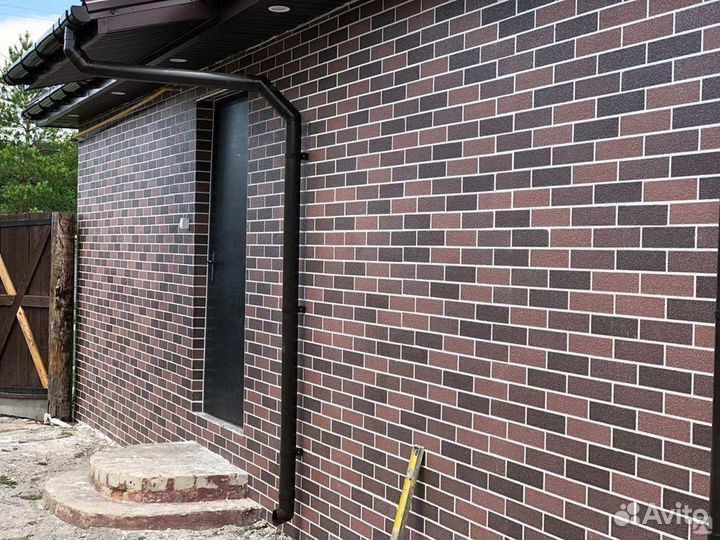 Гибкий кирпич на сетке для фасада и интерьера