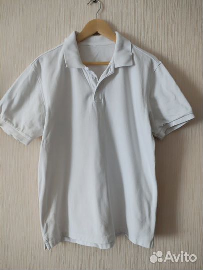 Футболка поло белая мужская 52 размер