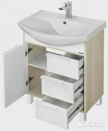 Тумба с раковиной aquaton (Акватон) 1a2133k1rib90