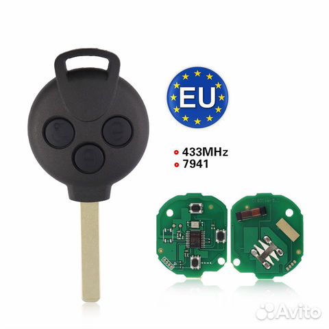 Ключ зажигания с чипом Mercedes Smart Fortwo 451