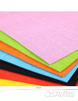 Фоамиран -1 мм., зефирный, махровый, глиттерный