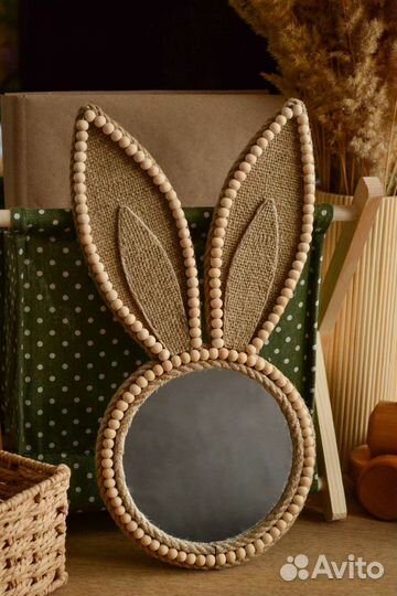 Зеркало с ушками, зеркало-зайка