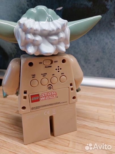 Будильник часы Лего lego Йода Звездные войны