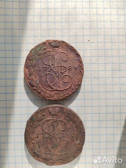 Царские медные монеты Екатерины 2