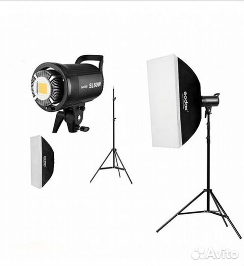 Комплект: Godox SL60W + стойка + софбокс 60*90 см