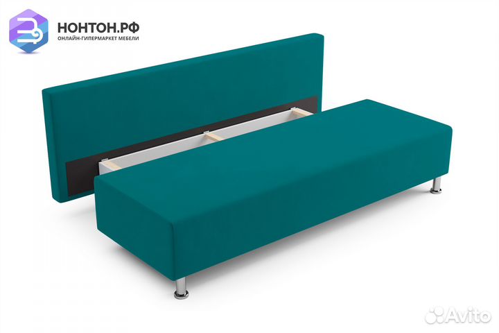 Диван еврокнижка Канна бирюзовый