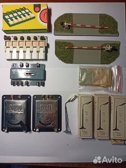 Рельсы, переключатели, сцепки, запчасти 1:87