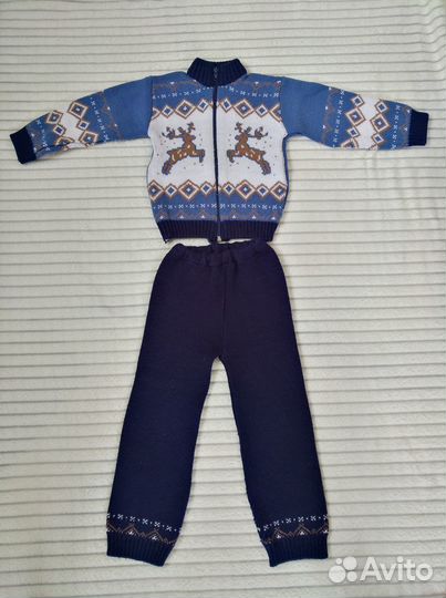 Костюм для мальчика вязаный р. 98-104
