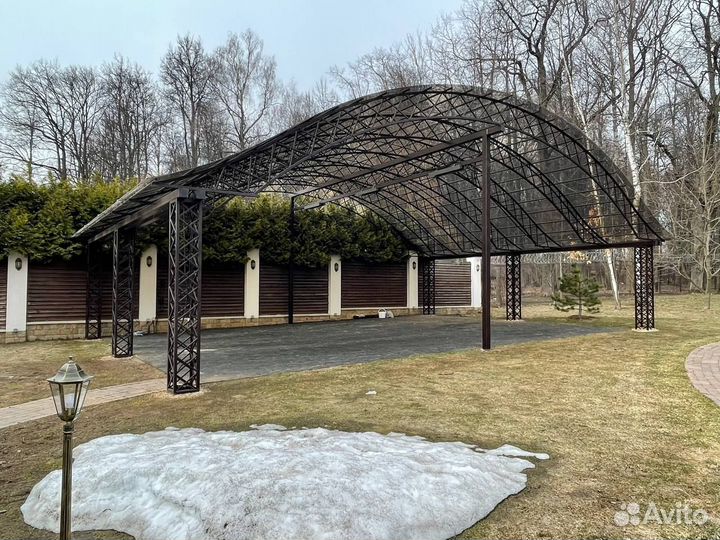 Навес под авто / навес с мягкой кровлей