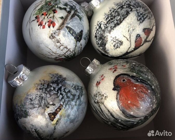 Авторские ёлочные шары ручной росписи