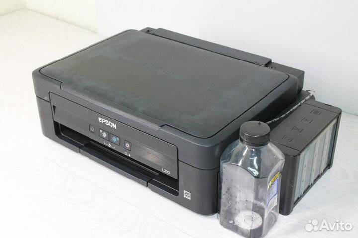 Мфу с снпч Epson L210 №2 (пробег 85 страниц)