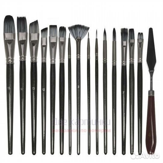 Коробка 50 шт.: Набор кистей для рисования