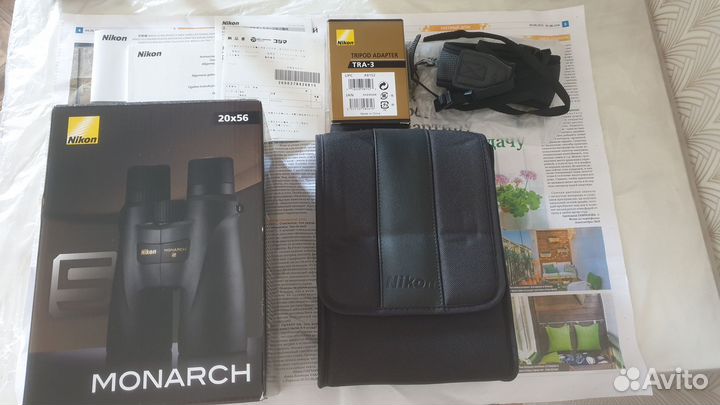 Бинокль Nikon Monarch 5 (20х56) & TRA-3 adapter