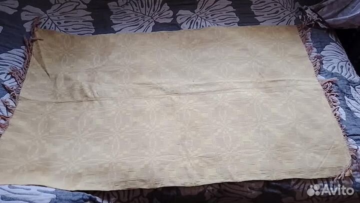 Скатерть старинная домотканная льняная