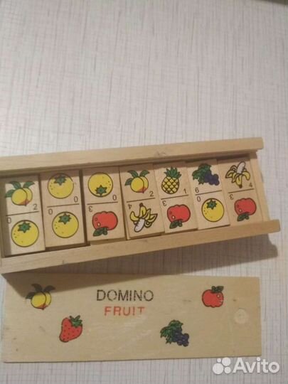 Домино деревянное Фрукты
