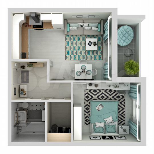 1-к. квартира, 41,9 м², 16/16 эт.