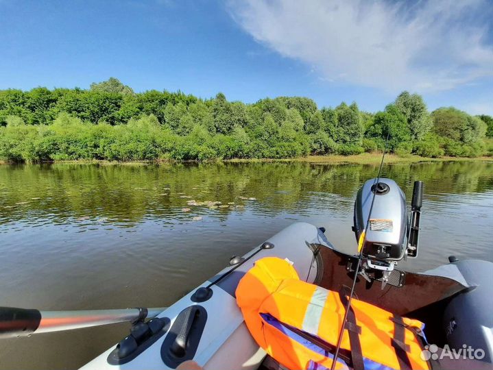 Лодочный мотор mikatsu M5FHS + Лодка ривьера 3200