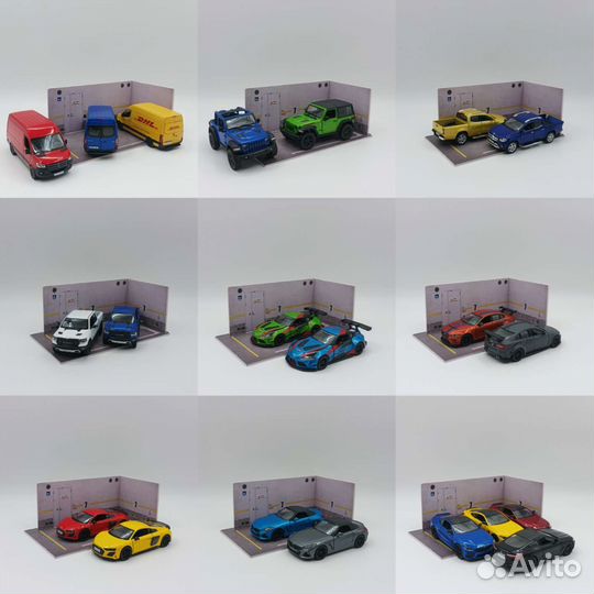 Масштабные модели 1:35-1:36 Kinsmart Audi BMW M-b