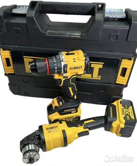 Шуруповерт и ушм болгарка Dewalt 18v 2 аккумулятор