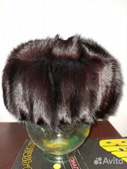 Берет из норки черный