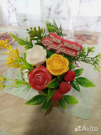 Мини букеты из мыла