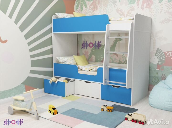 Двухъярусная кровать Двойняшка-180. Любые цвета