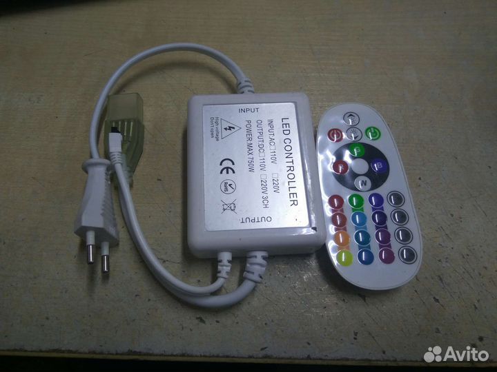 Светодиодная лента 220В RGB многоцветная