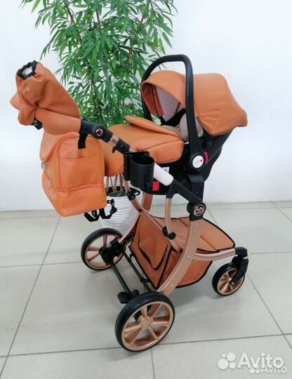 Коляска 3 в 1 Dalux -2; Эко кожа/ новинка
