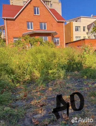 Покос травы триммером