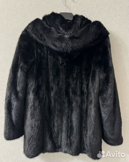 Шуба норковая с капюшоном