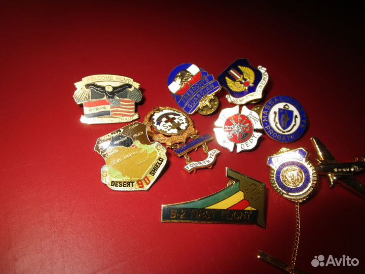 Значки США, ссср,кубы,Прибалтики,гербы, авиация
