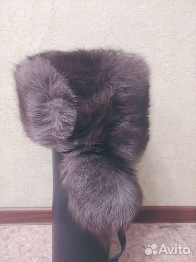 Шапка ушанка меховая песец 55 размер