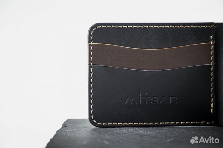 Кошелек мужской кожаный ручной работы