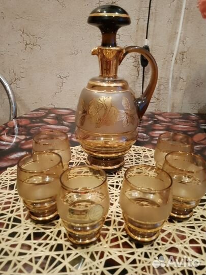 Графин и 6 стопок Богемии, Чехия