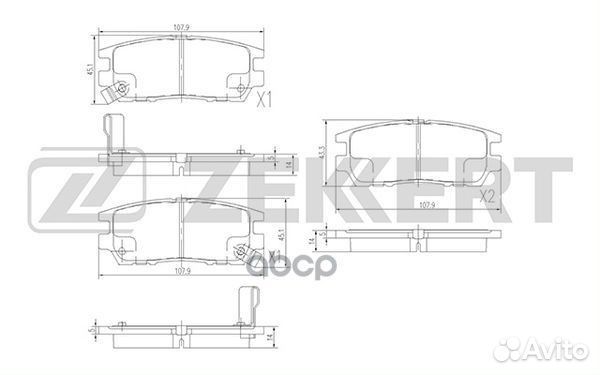 Колодки торм. диск. задн. Mitsubishi L400 95