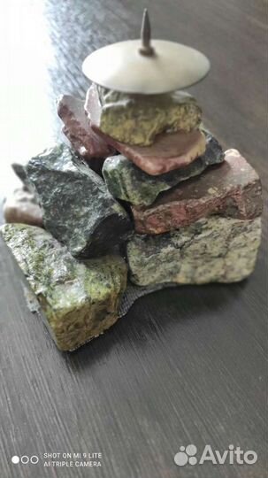 Подставка для свечки из натуральных камней