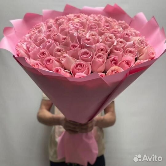 101 роза Эквадор букет цветы