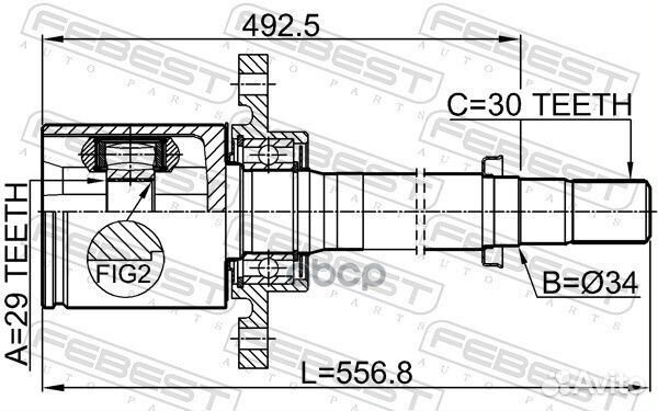 ШРУС внутренний правый 29X34X30 0211-T31atrh