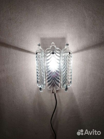 Настенный светильник бра хрусталь СССР