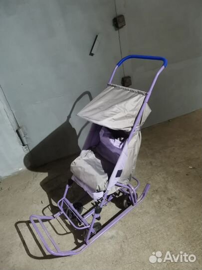 Санки коляска на колесах