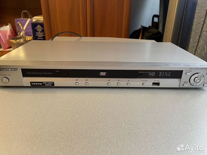 Проигрыватель Pioneer DV-610AV-S Silver