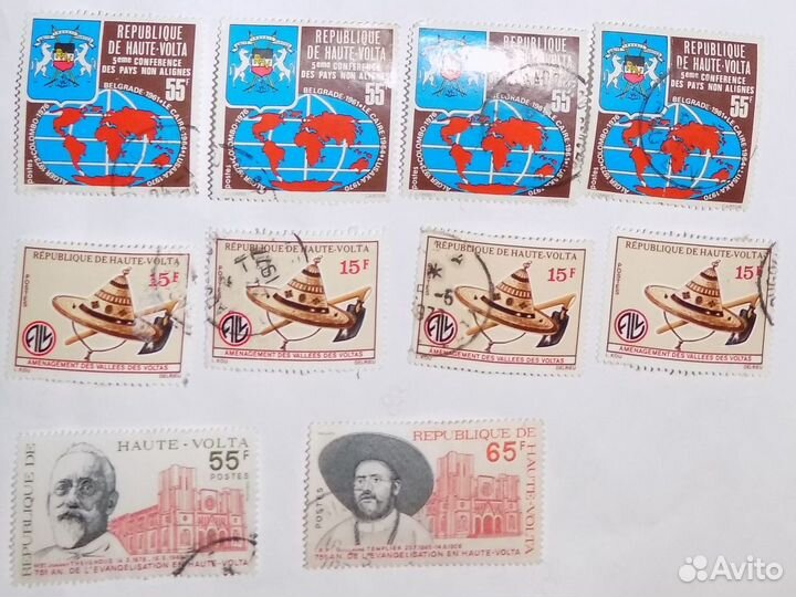 Марки Африканские 1970х годов гашеные от 15