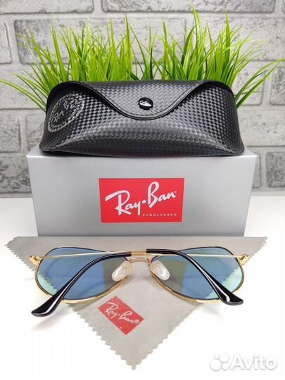 Очки Ray Ban Aviator Light Ocean Прозрачный