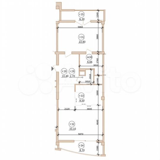 2-к. квартира, 92,7 м², 8/10 эт.