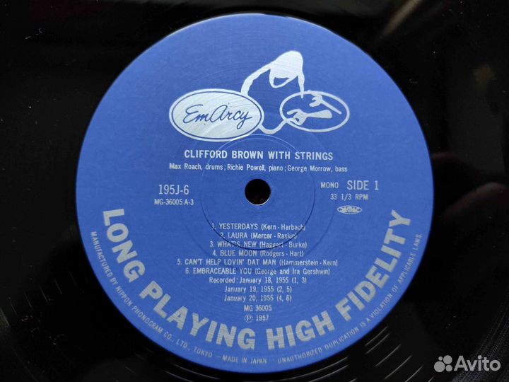 Clifford Brown With Strings – EmArcy – Japan 1971